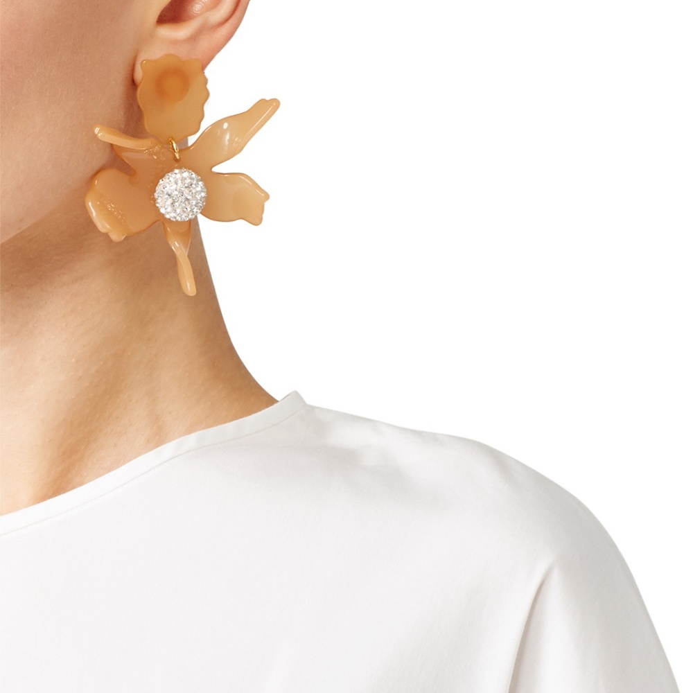 Lele Sadoughi Crystal Lily Earrings - Picture 7 of 8